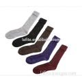 Wholesale custom winter hot sale striped inner terry hand knitted wool socks